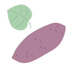 さつまいものかわいい秋素材イラスト