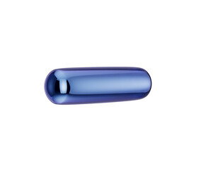3D Glossy metallic blue minus symbol with a modern, sleek and minimalistic design. 3d illustration