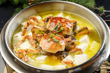 Hairy Crab with Crab Roe and Tofu