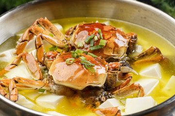 Hairy Crab with Crab Roe and Tofu