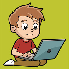 boy with laptop