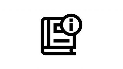 Book minimalist line animation