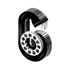 Retro Rotary Phone Graphic Illustration Design