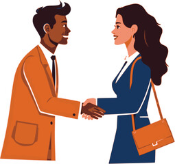 two business people shaking hands
