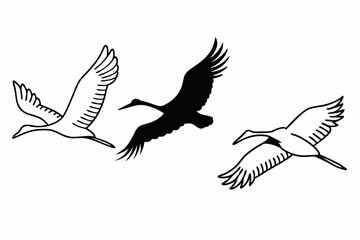 High Quality Vector Illustration of Flying Birds