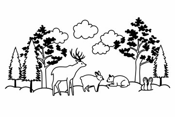 high-quality-vector-illustration-of-wild-forest-an