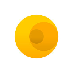 Yellow moon night icon vector design