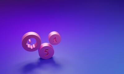 Pink Coin money icon isolated on purple-blue background. Banking currency sign. Cash symbol....