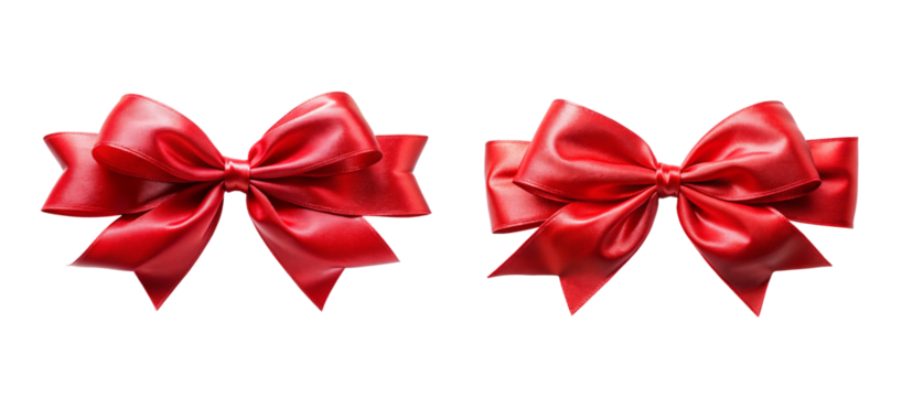 red bow on white background