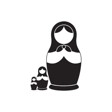 Nesting dolls icon isolated. simple vector icon on white background