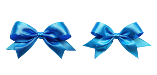 blue bow isolated on white background