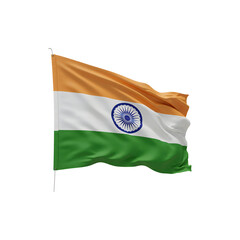 Waving Indian flag showcasing patriotism, national pride, and celebration of Indian independence
