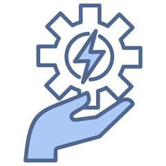 Energy Management Blue Icon