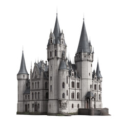 Fototapeta premium Majestic Medieval Castle with Gothic Spires