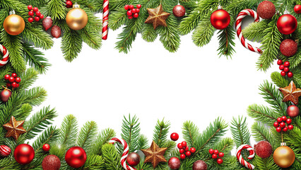 christmas frame with christmas balls