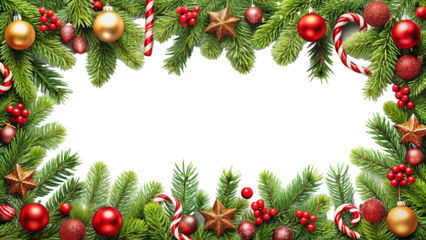 christmas frame with christmas balls