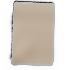 A creamy beige rectangular piece of paper or cardstock , off-white border.  The texture appears...
