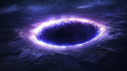 A portal to another dimension, a glowing rift in space-time