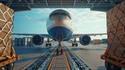 Air cargo transport by airplan - Powered by Adobe