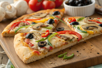 High-quality image of pizza, emphasizing the melted, flowing cheese for enticing food promotions