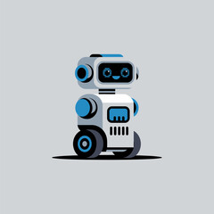 Fototapeta premium Warehouse robot icon for smart logistics, automation, and inventory management systems