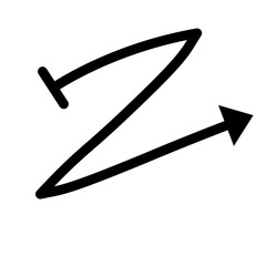 Hand drawn arrow mark icons vector