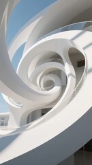 Fototapeta premium Spiral Staircase with Modern Architectural Design