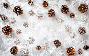Sea shells on the beach with ants, chocolate, and flower decorations