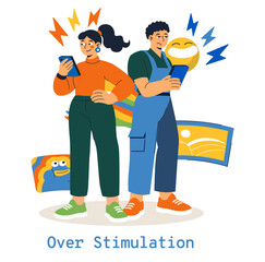 Brain Rot. Flat Vector Illustration