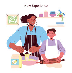 Family Baking Experience in the Kitchen Together