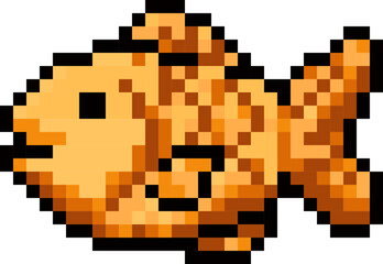 pixel illustration of a fish
