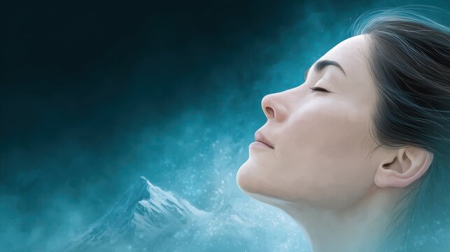 Realistic portrait of a person manifesting their inner desires, showing deep emotions and a glowing aura