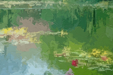 Various oil paintings, flowers, lotus leaves, lotus flowers, landscapes, flying doves, lakes, roses, peonies, flowers