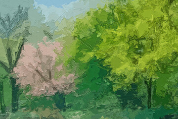 Various oil paintings, flowers, lotus leaves, lotus flowers, landscapes, flying doves, lakes, roses, peonies, flowers