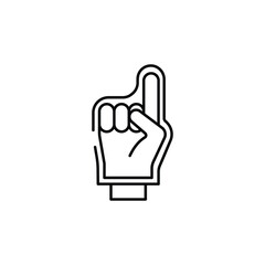 Foam Hand icon design with white background stock illustration