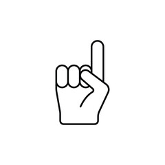 Fan Foam Finger icon design with white background stock illustration