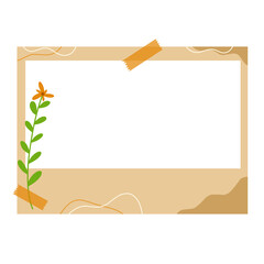 Polaroid Photo Frame With Floral Tape