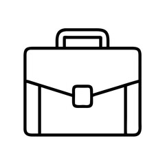 Simple line drawing of a briefcase perfect for icons and logos