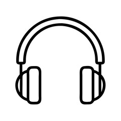 Minimalist headphone illustration perfect for icons or graphics needing simple audio representation