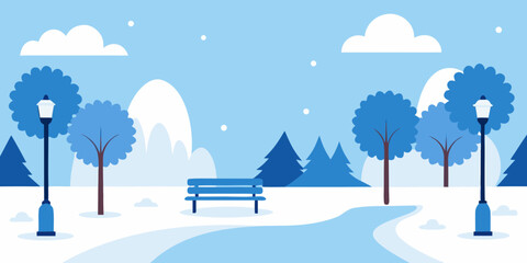 Obraz premium winter landscape with trees and snow