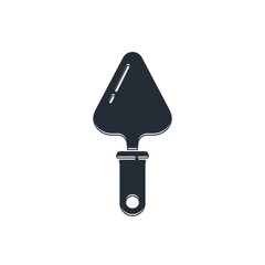 Black Trowel icon isolated on white background. Vector