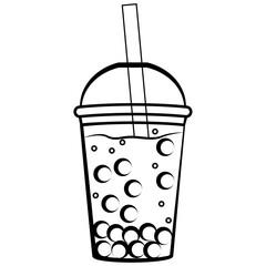 bubble tea icon, bubble drink icon.