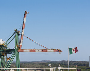 gantry crane in altamira harbour mexico