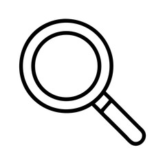 A minimalist illustration of a magnifying glass, symbol for search and discovery