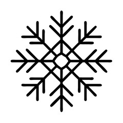 Elegant black and white snowflake design evokes winter and holiday spirit