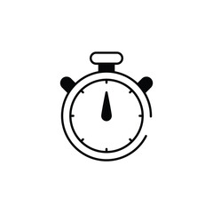 Timer icon design with white background stock illustration