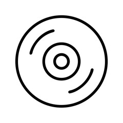 Simple Graphic Representation of a Vinyl Record Album or Disk