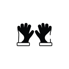 Glove icon design with white background stock illustration