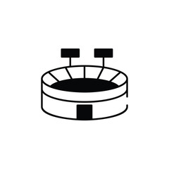 Stadium icon design with white background stock illustration