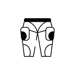 Pants icon design with white background stock illustration